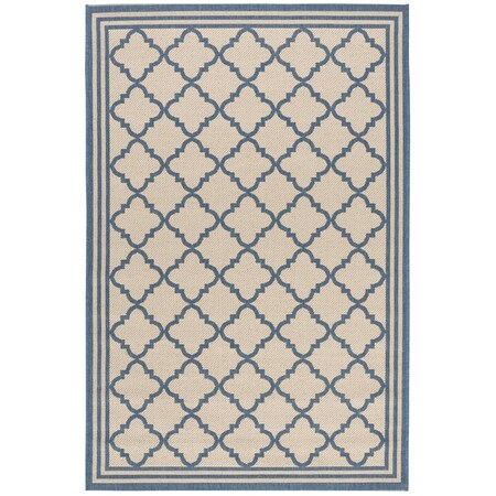 Safavieh 8 x 10 ft. Beach House Power Loomed Rectangle Area Rug Cream & Blue BHS121N-8